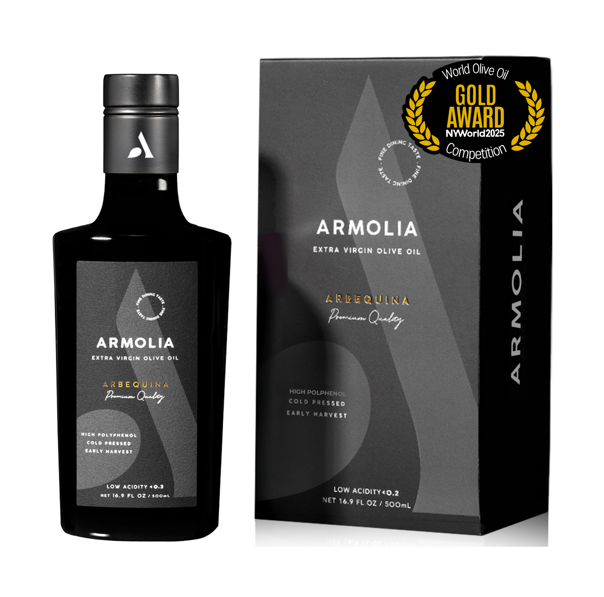 Armolia NYIOOC 2025 Gold Award Winner Premium Olive Oil Extra